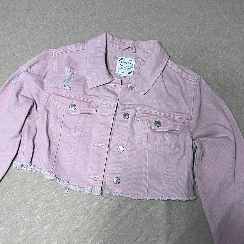 Stoosh Blush Denim Jacket Size L